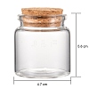 Glass Jar Glass Bottle for Bead Containers X-CON-E008-58x47mm-3