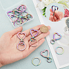   10Pcs Heart Alloy Swivel Clasps FIND-PH0009-04-3