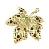 304 Stainless Steel with Rhinestone Big Pendants STAS-Z186-02G-02-2