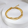 Stylish Stainless Steel Triple-layer Bracelets OB2318-2-1