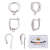 8Pcs 2 Style Brass Micro Pave Cubic Zirconia Hoop Earrings KK-BBC0001-40-1