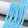Opaque Solid Color Imitation Jade Glass Beads Strands GLAA-F029-P4mm-12-4