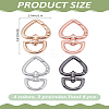 8Pcs 4 Colors Alloy Swivel Clasps FIND-LP0004-45-2