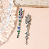 Elegant Nature-Inspired Long Alloy Stud Earrings HY8690-3