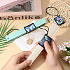3Pcs 3 Styles PVC & Polyamide Folding Fan Buckle AJEW-CA0004-87-3