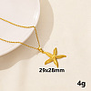 Stainless Steel Starfish Pendant Necklaces for Women MD4467-2-1