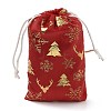 Gold Stamping Christmas Velvet Storage Bags ABAG-Q053-01A-02B-2