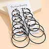 Alloy Hoop Earrings Sets WG0E569-09-1