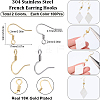 SUNNYCLUE 200Pcs 2 Styles 304 Stainless Steel French Hooks with Coil STAS-SC0006-78-2