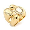 Brass Clear Cubic Zirconia Adjustable Rings RJEW-L121-022G-1