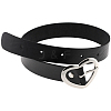Punk Rock Style Alloy Heart Ring Imitation Leather Chocker Necklaces NJEW-CL0001-21-7