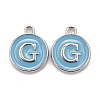 Platinum Plated Alloy Enamel Charms LS-ENAM-S118-04G-P-1