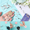 24Pcs 4 Style Rack Plating Brass Glue-on Flat Pad Bails KK-SC0004-50-3