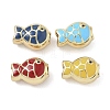 Brass Enamel Beads KK-K368-18G-1