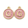 Golden Plated Alloy Enamel Charms ENAM-S118-07G-1