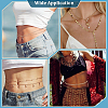 6 Styles Alloy Double Lyaer Round Ball Chain Waist Chains for Women AJEW-PH0008-07-5
