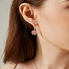 4Pcs Brass Micro Pave Cubic Zirconia Charms KK-LP0004-09RG-3