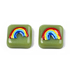 Opaque Resin Enamel Cabochons CRES-N031-033-3