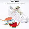 CHGCRAFT 12Pairs 3 Colors Rainbow Striped Polyester Shoelace AJEW-CA0002-34-5