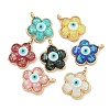 Translucent Evil Eye Resin Pendants KK-M219-22G-1