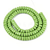 Opaque Solid Color Glass Beads Strands GLAA-N026-3x6mm-07-2