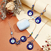 5Pcs 5 Style Handmade Glass Evil Eye Pendant Decorations HJEW-PH0001-47-2