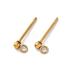 202 Stainless Steel Ball Stud Earring Findings STAS-F141-06G01-2mm-1