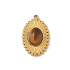 Natural Tiger Eye Pendants STAS-P394-06G-06-1