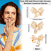 8Pcs Brass Micro Pave Clear Cubic Zirconia Connector Charms KK-BBC0018-59-2