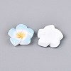 Plumeria Flower Opaque Resin Cabochons CRES-T025-30F-02-3