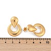 Flat Round 304 Stainless Steel Stud Earrings EJEW-L287-072G-5