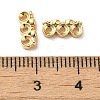 Brass Micro Pave Clear Cubic Zirconia Slide Charms KK-G481-01G-3
