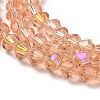 Transparent Electroplate Glass Beads Strands EGLA-A039-T2mm-L15-3