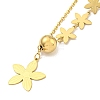 Ion Plating(IP) 201 Stainless Steel Flower Pendant Necklaces NJEW-K270-11G-2