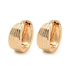 Brass Grooved Hoop Earrings EJEW-G363-16KCG-1