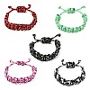 5Pcs 7 Inner Cores Polyester & Spandex Cord Braided Bracelets for Men Women BJEW-JB12571-1