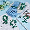 Plastic Leaf Napkin Rings AJEW-WH0528-94-6
