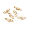 Rack Plating Brass Pave Clear Cubic Zirconia Connector Charms LS-KK-G433-04LG-3