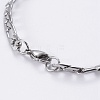 304 Stainless Steel Figaro Chains Jewelry Sets SJEW-E328-06-4