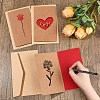 5 Bags Kraft Paper Greeting Cards AJEW-YW0001-50A-4
