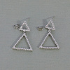 Triangle Brass Dangle Stud Earrings KM2949-2