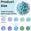 125Pcs 5 Colors Resin UV Reactive Beads RESI-PA0001-33C-2