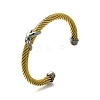 304 Stainless Steel Cuff Bangles BJEW-U021-02GS-4