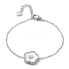 304 Stainless Steel Cable Chain Charm Bracelets for Women BJEW-U024-03P-01-4