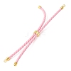 Adjustable Round Braided Microfiber Leather Cord Bracelet Making KK-CBAC260-01G-34-2