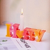 Word HAPPY DIY Candle Holder Silicone Molds SIL-F008-02A-2