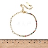 304 Stainless Steel Paperclip Chain & Rhinestone Cup Chains  Bracelets for Women BJEW-D456-06G-03-5