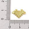 Real 18K Gold Plated Brass Micro Pave Cubic Zirconia Connector Charms KK-L209-052G-01-3