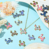 35Pcs 7 Styles Printed Alloy Pendants ENAM-CJ0005-97-6