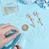 100Pcs 2 Colors Brass Flat Head Pins KK-UN0003-99-3